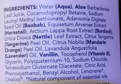Sukin haircare - Ingredients