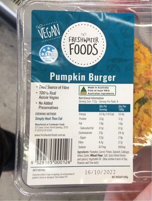 Pumpkin butgers - Product