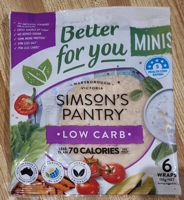 Simsons Pantry low carb mini 6 pack - Product