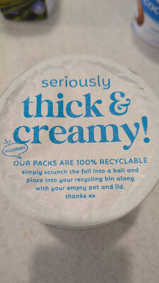 Coconut yoghurt - Recycling instructions and/or packaging information