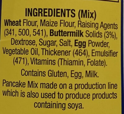 Buttermilk Pancake Mix - Ingredients