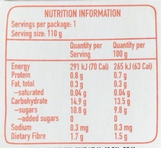 Organic goodie Bowl - Nutrition facts