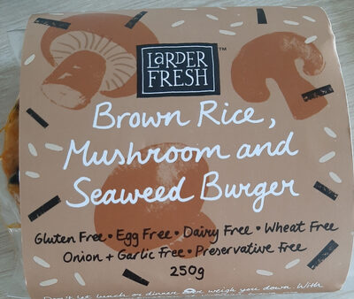 brown rice, mushroom and seaweed burger - Product - en