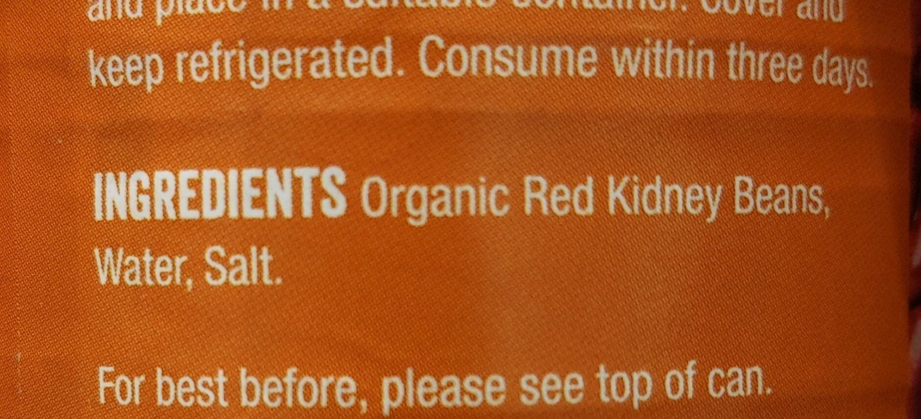 Red Kidney Beans - Ingredients