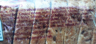 9 Grain Wholemeal - Ingredients