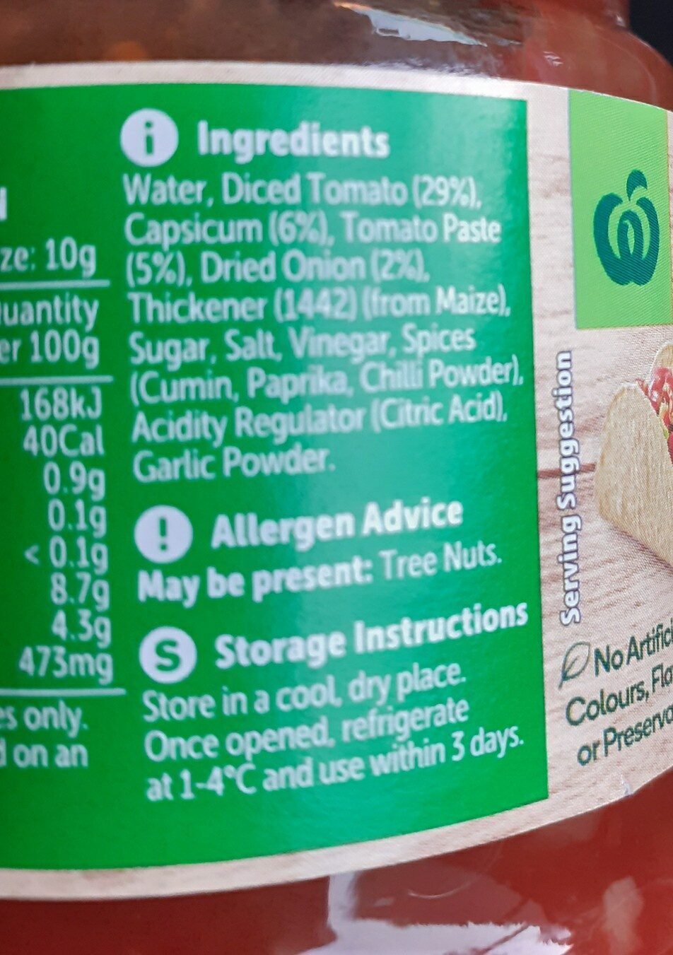 Taco Sauce - Ingredients