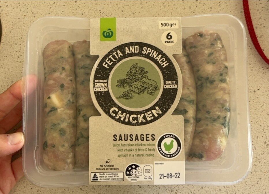 Fetta and Spinach Chicken Sausages - Product