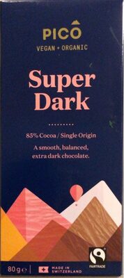 Calories in Super Dark 85% Cocoa