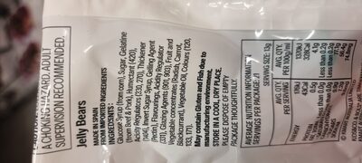 jelly bears - Ingredients