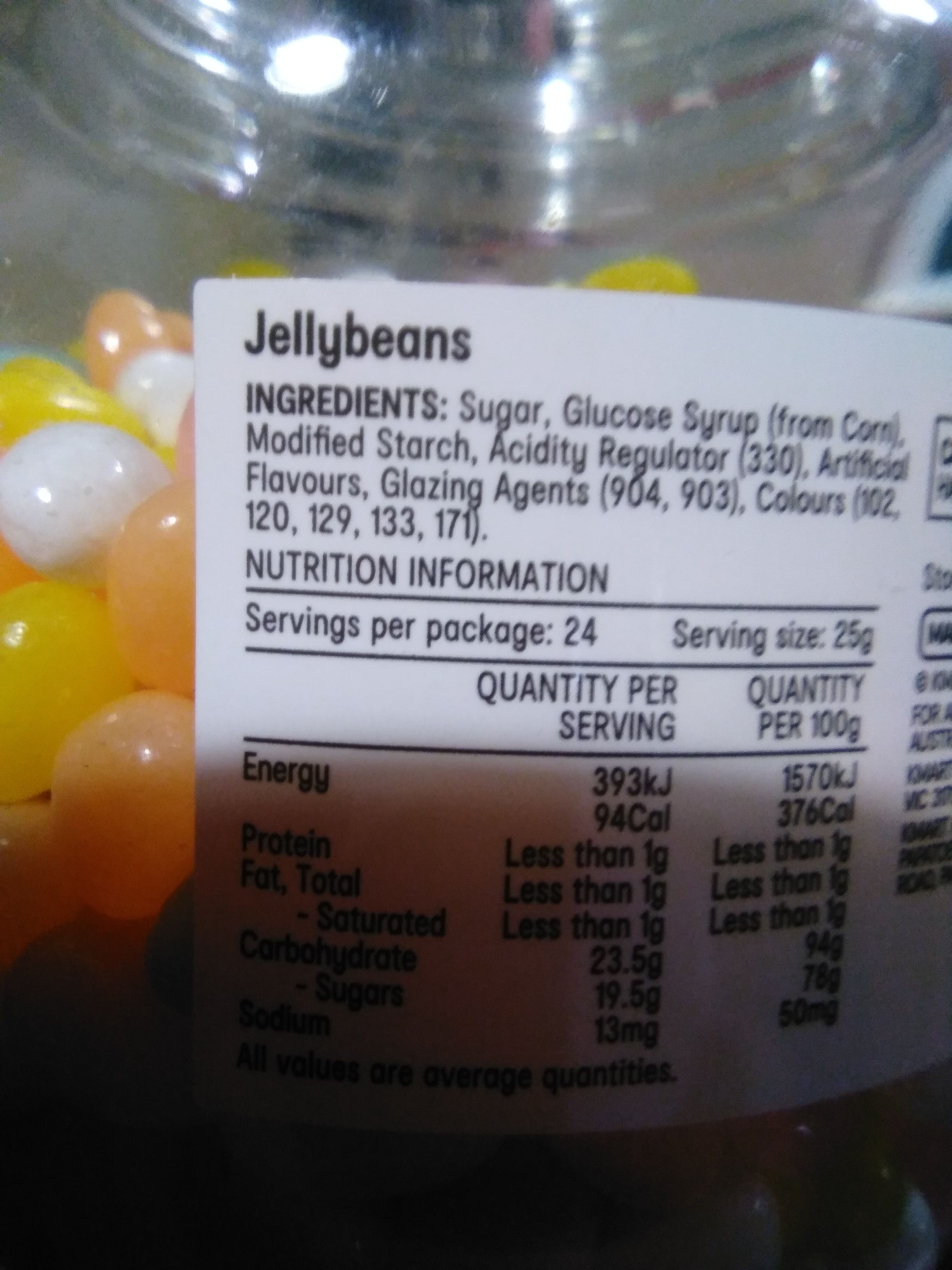 kmart jellybeans - Ingredients