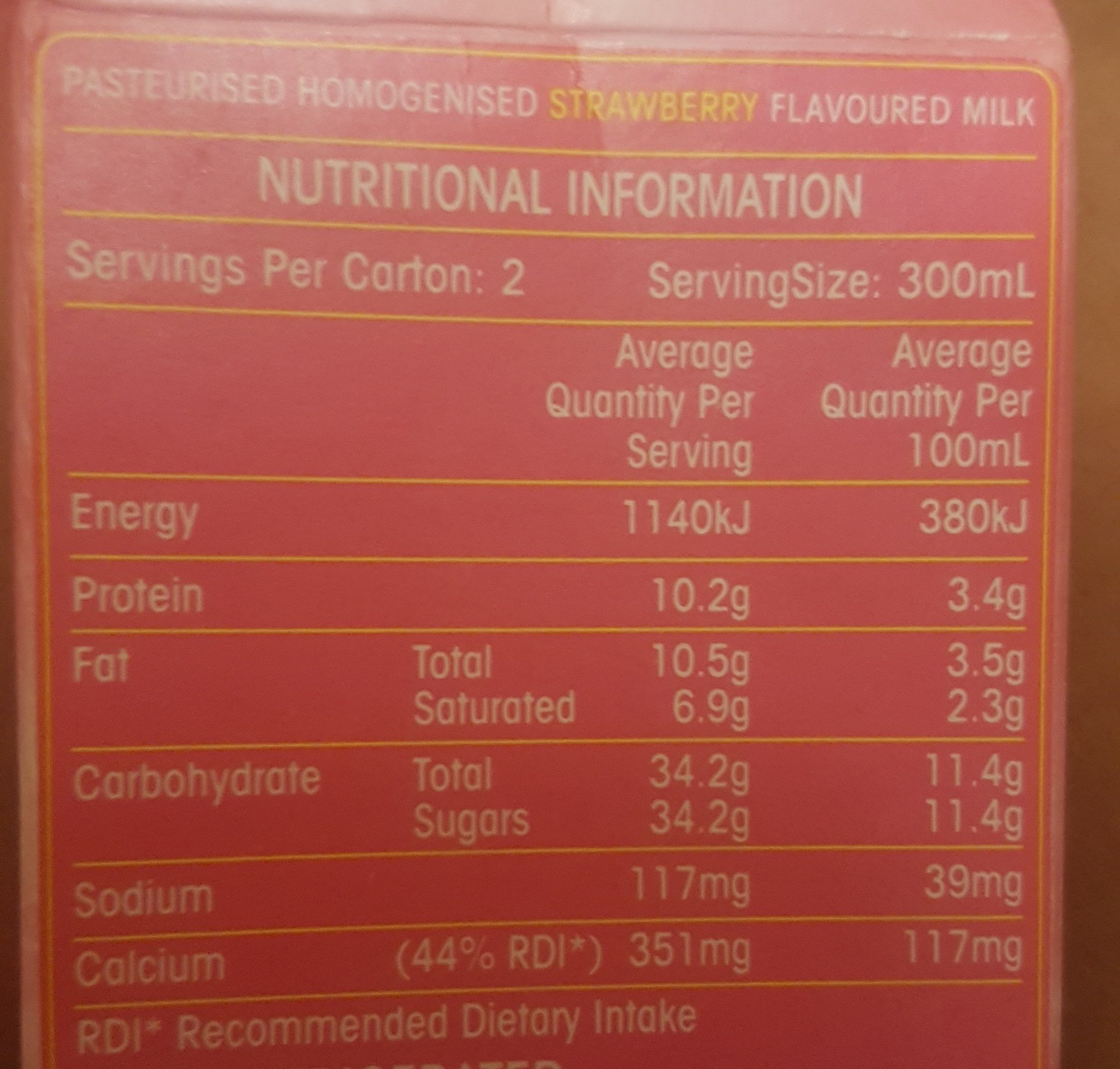 Strawberry Milk - Ingredients