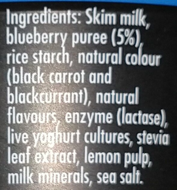 YoPRO Blueberry - Ingredients