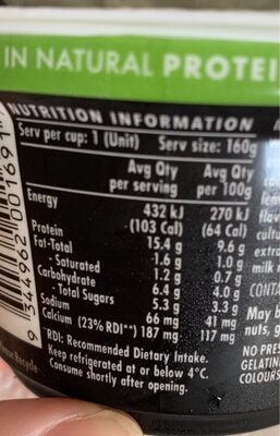 YoPRO Coconut - Nutrition facts