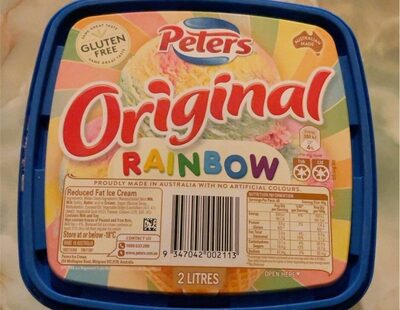 Calories in Peters Original Rainbow Icecream