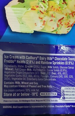 Cadbury party cake - Ingredients