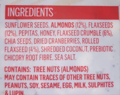 Almond. Flax paleo granola - Ingredients