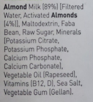 Almond milk - Ingredients