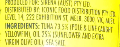Tuna in Oil - Ingredients