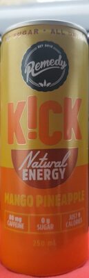 Kick Mango Pineapple Kombucha Based Energy Drink - Product