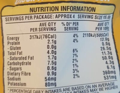 Croutons - Nutrition facts