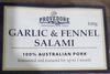 Garlic and fennel salami - Producte