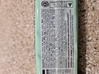 Custard protein bar - Ingredients