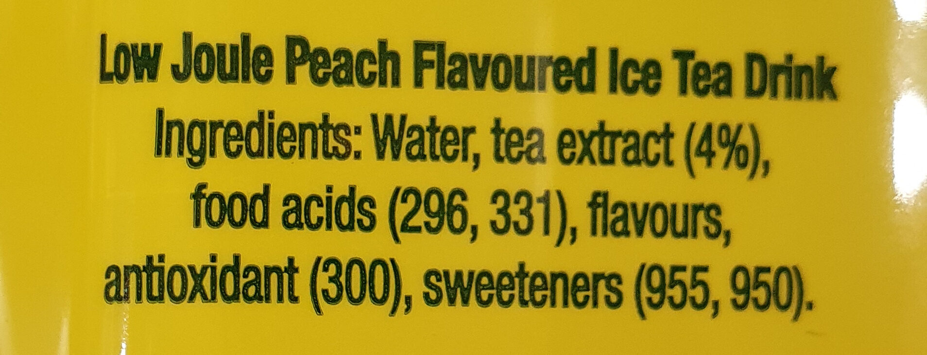No sugar peached ice tea - Ingredients