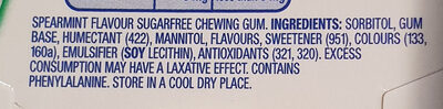 Wrigley’s Extra Spearmint Gum - Ingrediënten - en