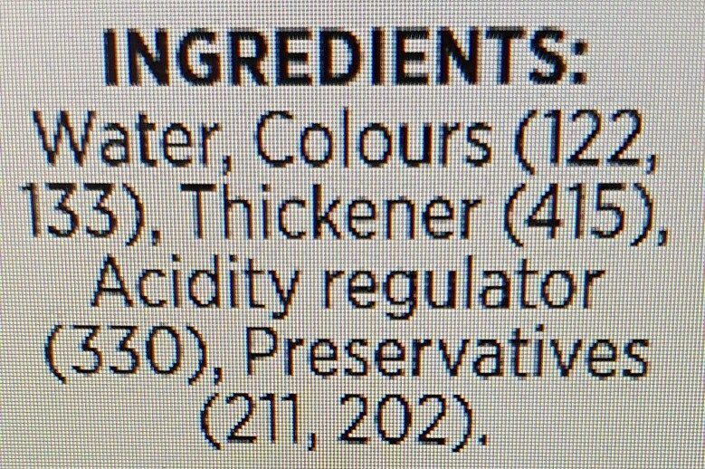 queen food colour gel purple - Ingredients