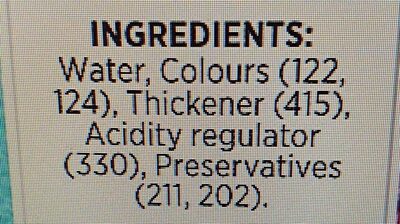 queen food gel colour pink - Ingredients