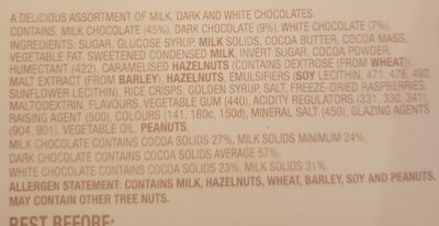 Cadbury Roses Chocolate - Ingredients