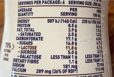 Chocolate supremo - Nutrition facts