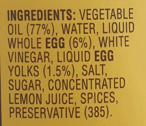 Best Foods Mayonnaise Real - Ingredients