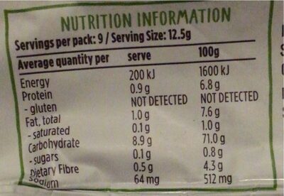 Brown Rice Crackers Seaweed - Nutrition facts