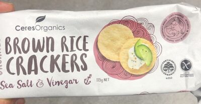 Brown rice crackers sea salt & vinegar - Product