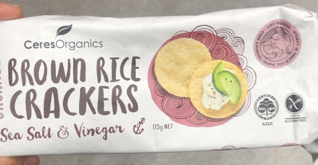 Brown rice crackers sea salt & vinegar - Product