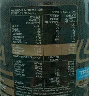 ultra maximus - Nutrition facts