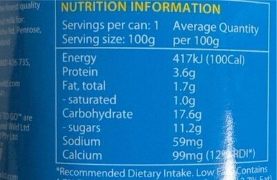 Cream rice - Nutrition facts