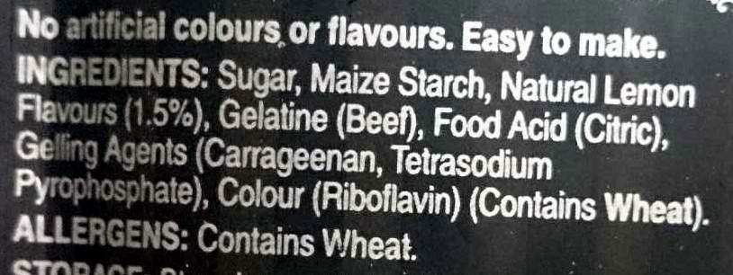 Lemon Curd - Ingredients