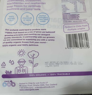 Oob Organic Mixed Berries - Recyclinginstructies en / of verpakkingsinformatie - en
