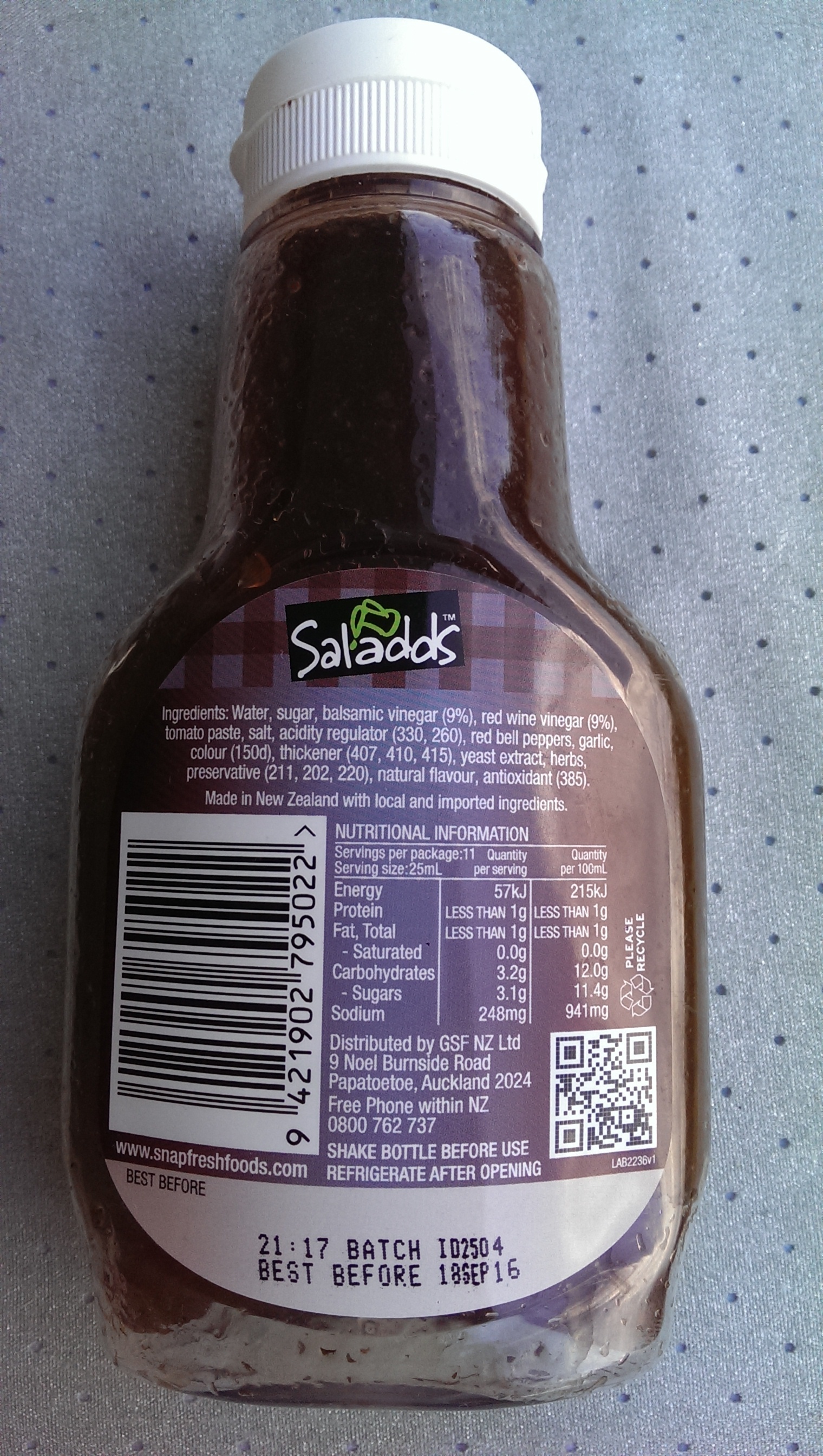 Saladd's Balsamic Vinaigrette - Product