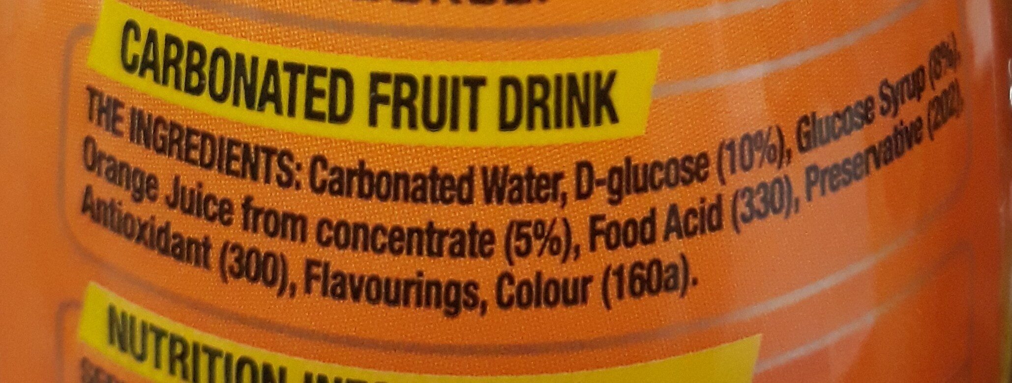 lucozade orange - Ingredients
