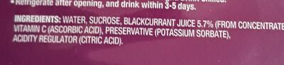 ribena blackcurrent drink - Ingredients
