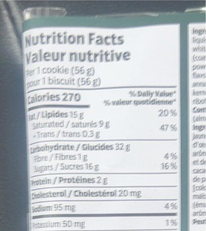 Sugar cookie - Nutrition facts
