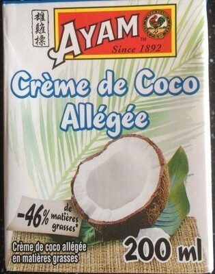 Crème de coco allégée - Produit