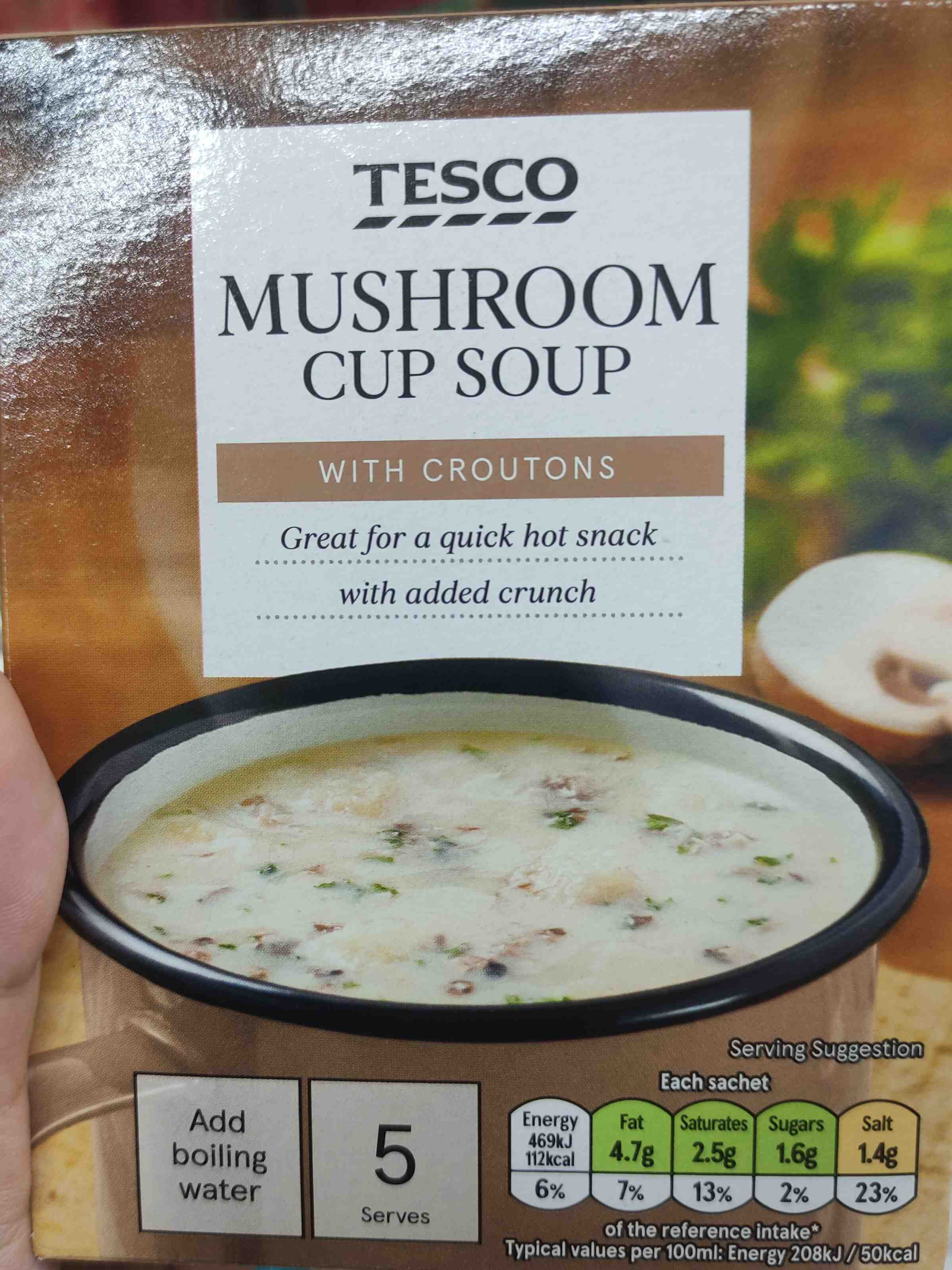 Tesco mushroom soup - Producte - en