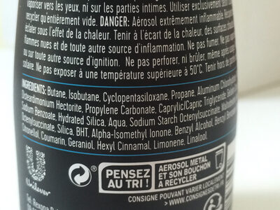 Rexona Déodorant Femme Spray Antibactérien Invisible Aqua 100ml - Ingrédients