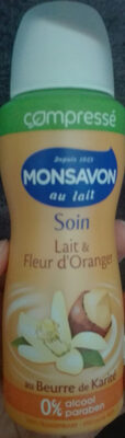Monsavon Déodorant Femme Spray Anti Transpirant Lait & Fleur d'Oranger Compressé - Product - fr