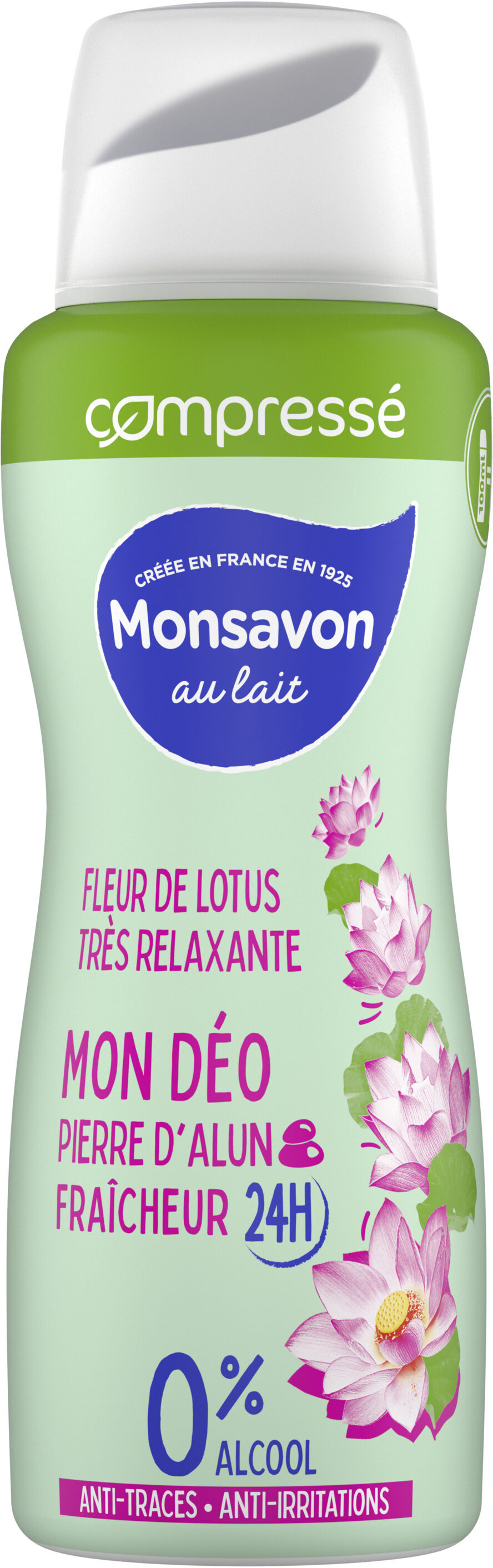 Monsavon Déodorant Femme Spray Compressé Fleur de Lotus Presque Divine 100ml - Produkt - fr