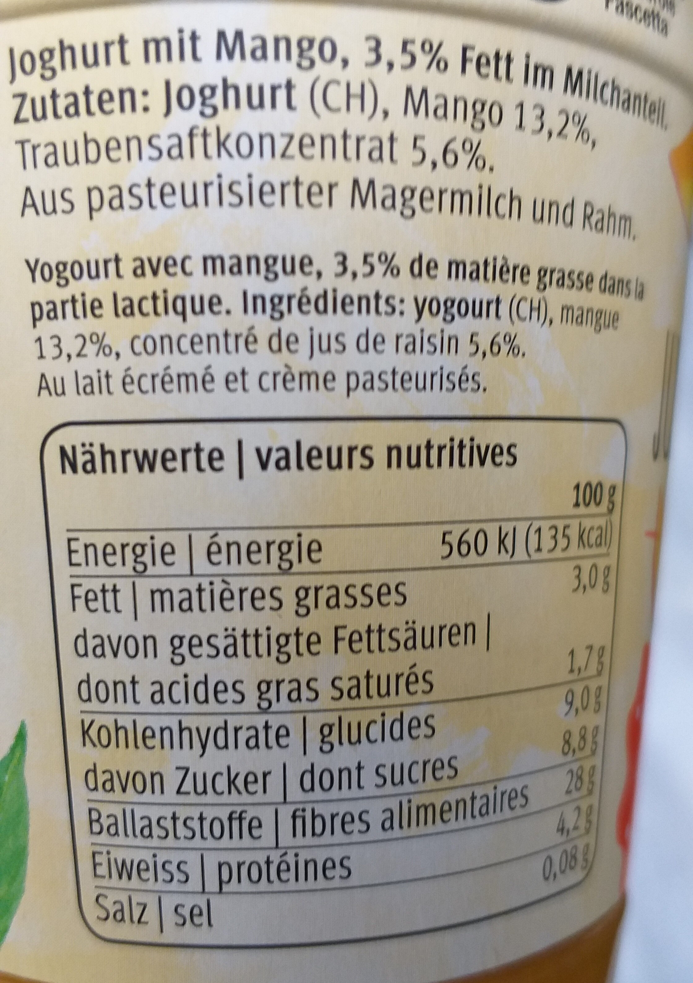 Just Yogurt & Fruits - Ingredienti - fr